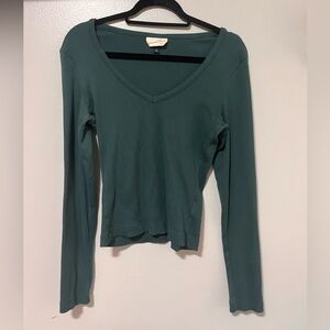 Green Long Sleeved Top